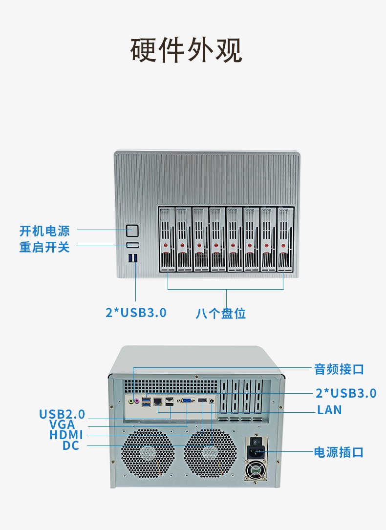 NAS私有云硬件平臺(tái)NAS-08N100
